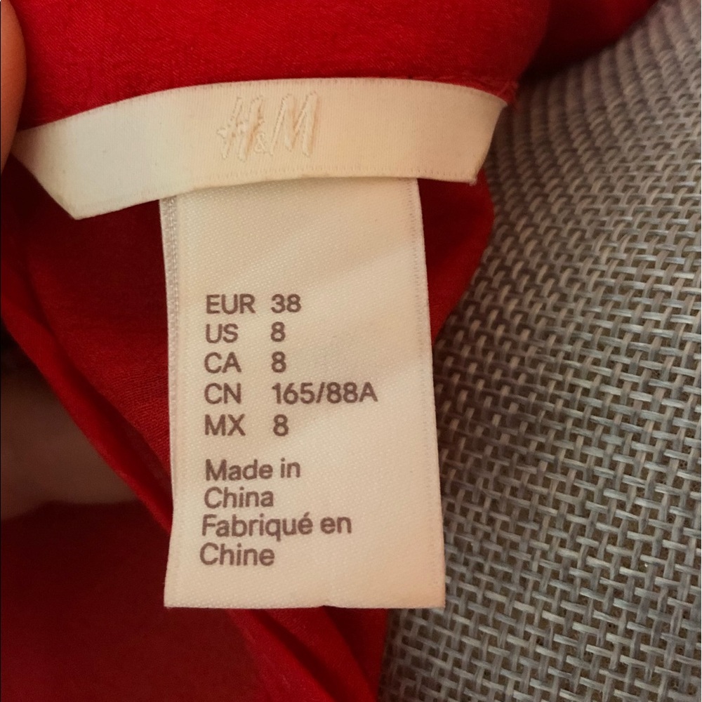 Red Orange Ruffle Blouse - Picture 5 of 6